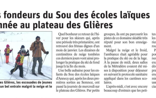 Article dans le Dauphiné !! mars 20021