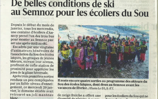 Article du dauphine libéré /  SKI 2025