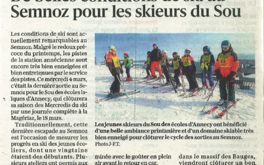 Article du Dauphiné Libéré du 6 mars 2026